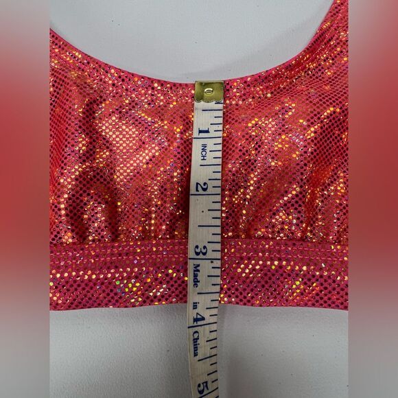 Dippin Daisy’s Swimwear Pink Metallic Bikini Medium - Picture 3 of 10